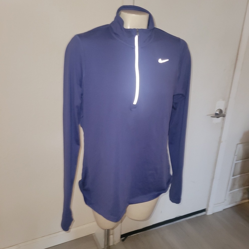 Nike Dri-FIT Blue Long Sleeve Running Quarter Zip Pullover lightweight jacket M
